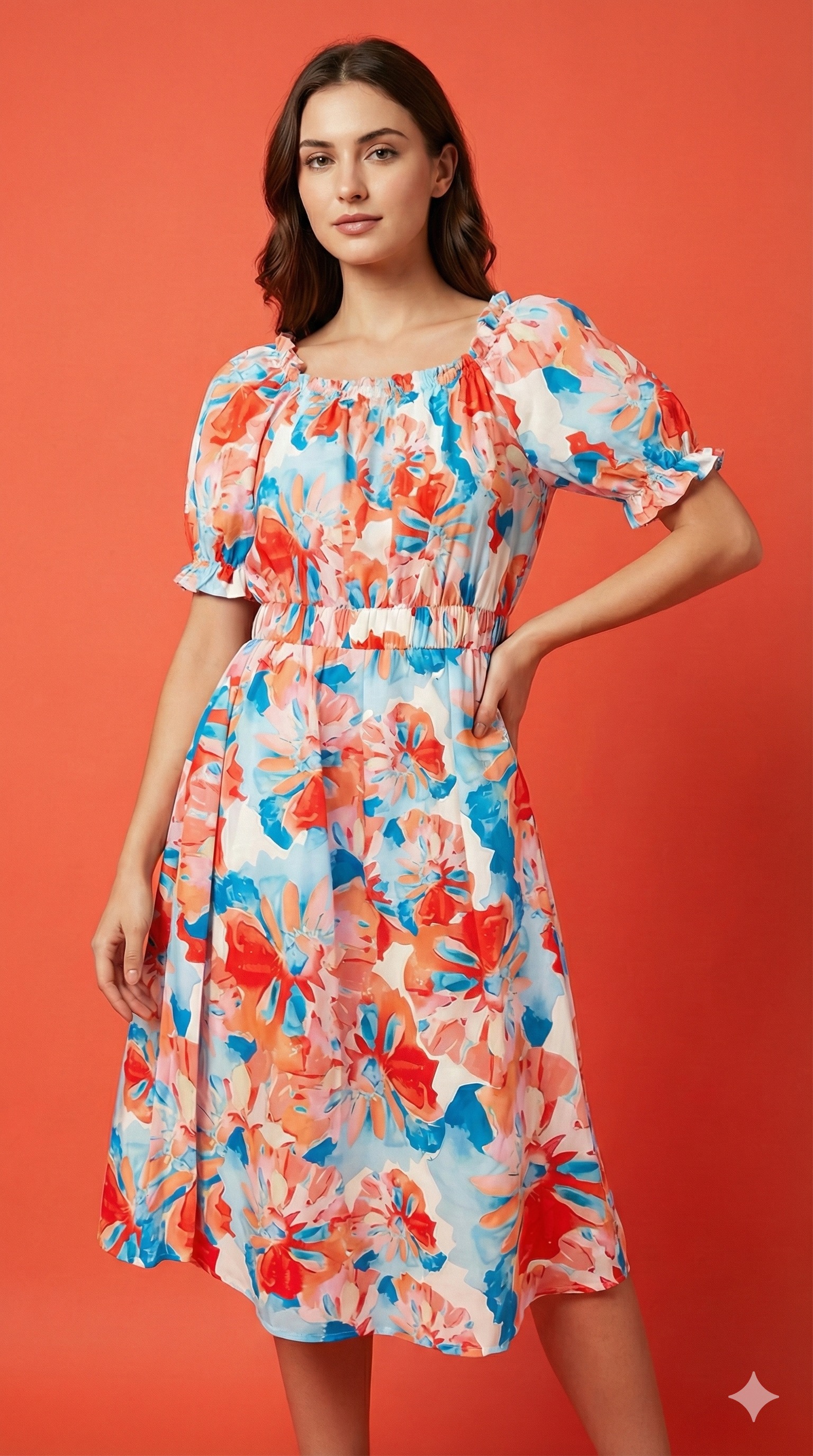 FLORAL A-LINE DRESS