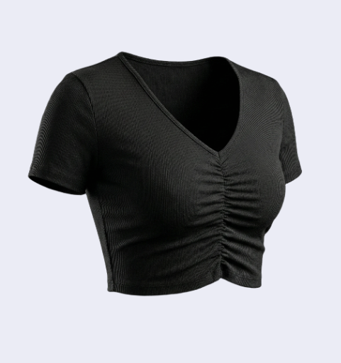 Women Short Sleeves Crop | BLACK 