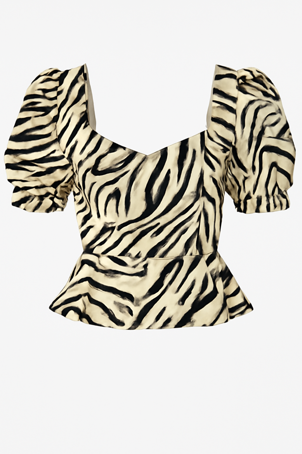 ZEBRA PRINT PEPLEM TOP