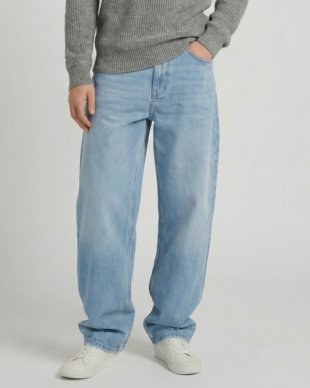 MEN BAGGY FIT JEANS Blue | Sky Blue Denim