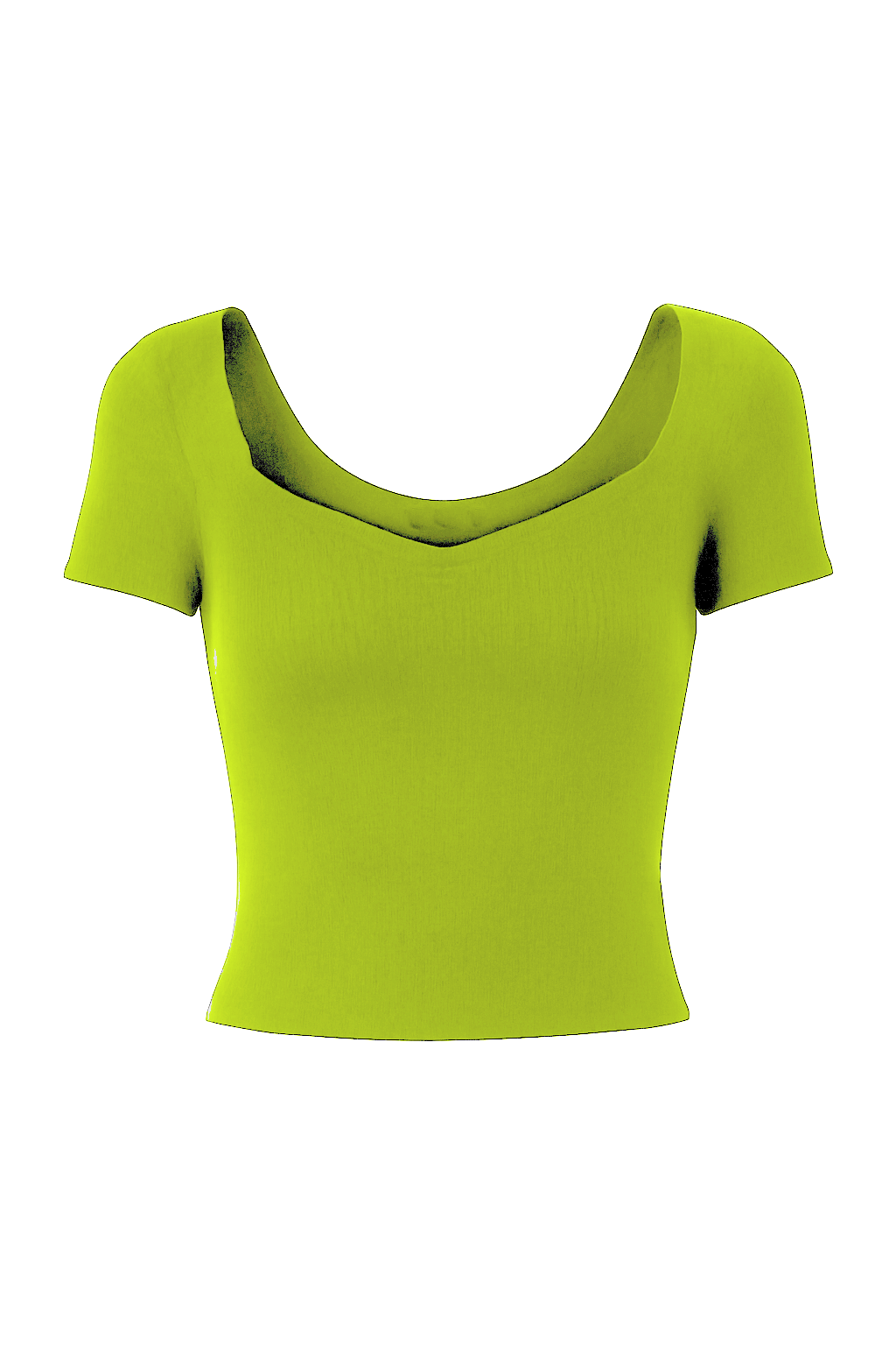 RIBBED CROP TOP GREEN