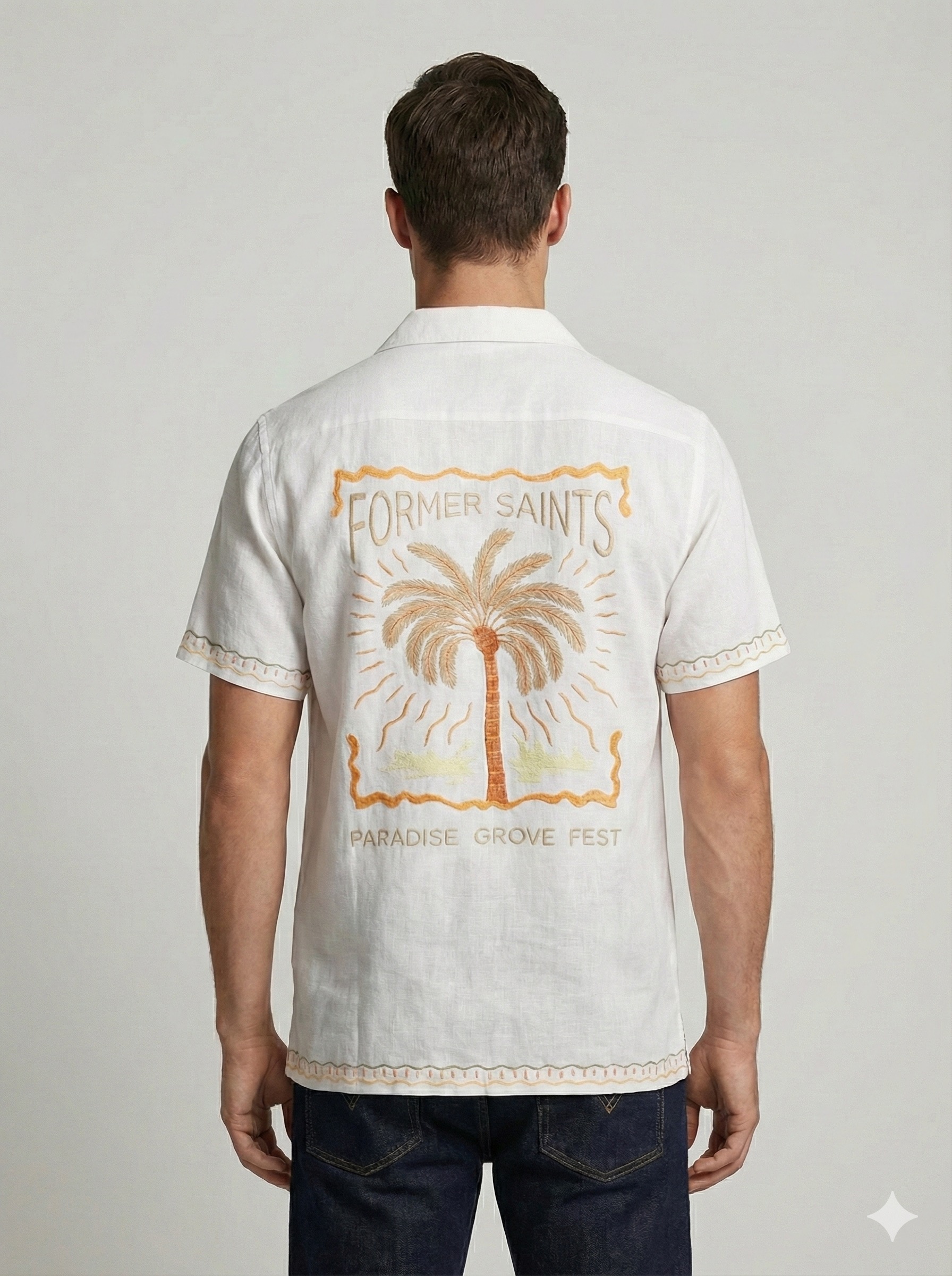 Men's Printed Cuban Collar Shirt