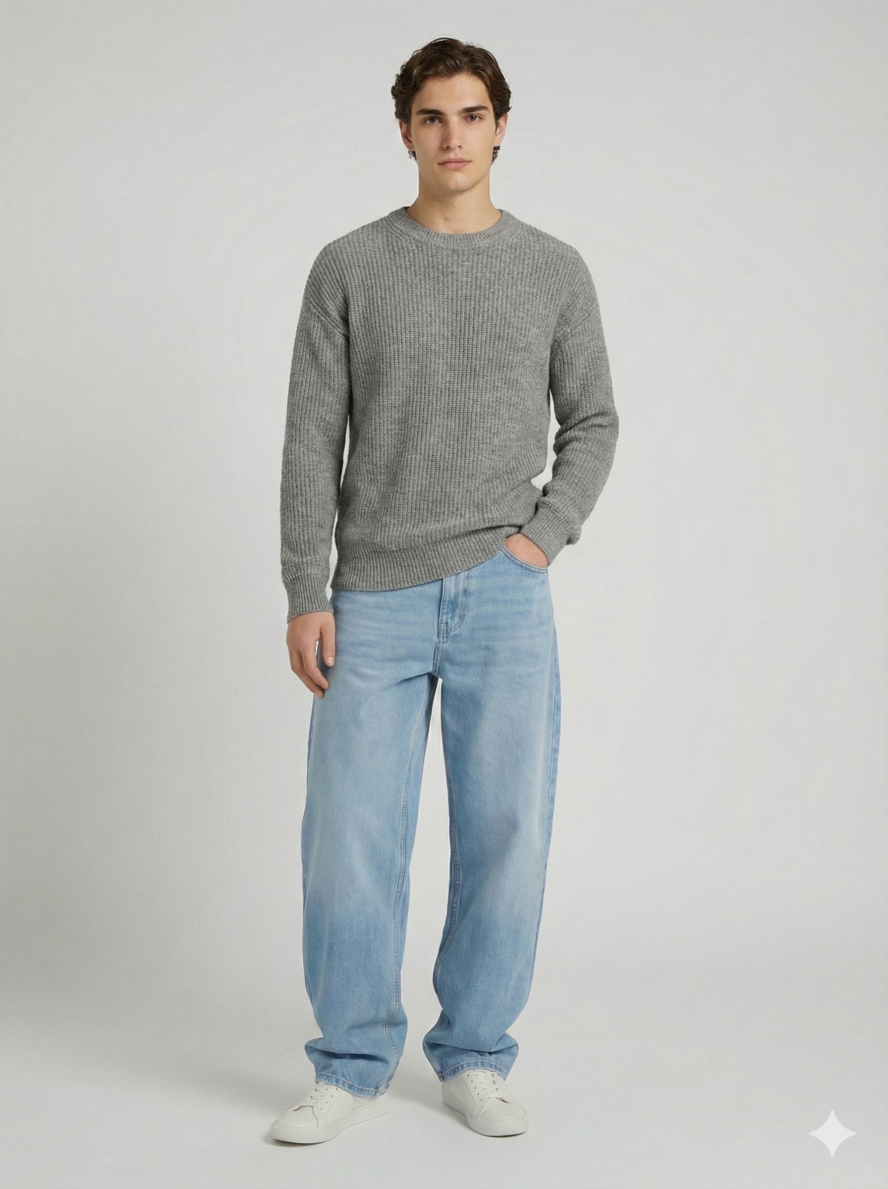 MEN BAGGY FIT JEANS Blue | Sky Blue Denim
