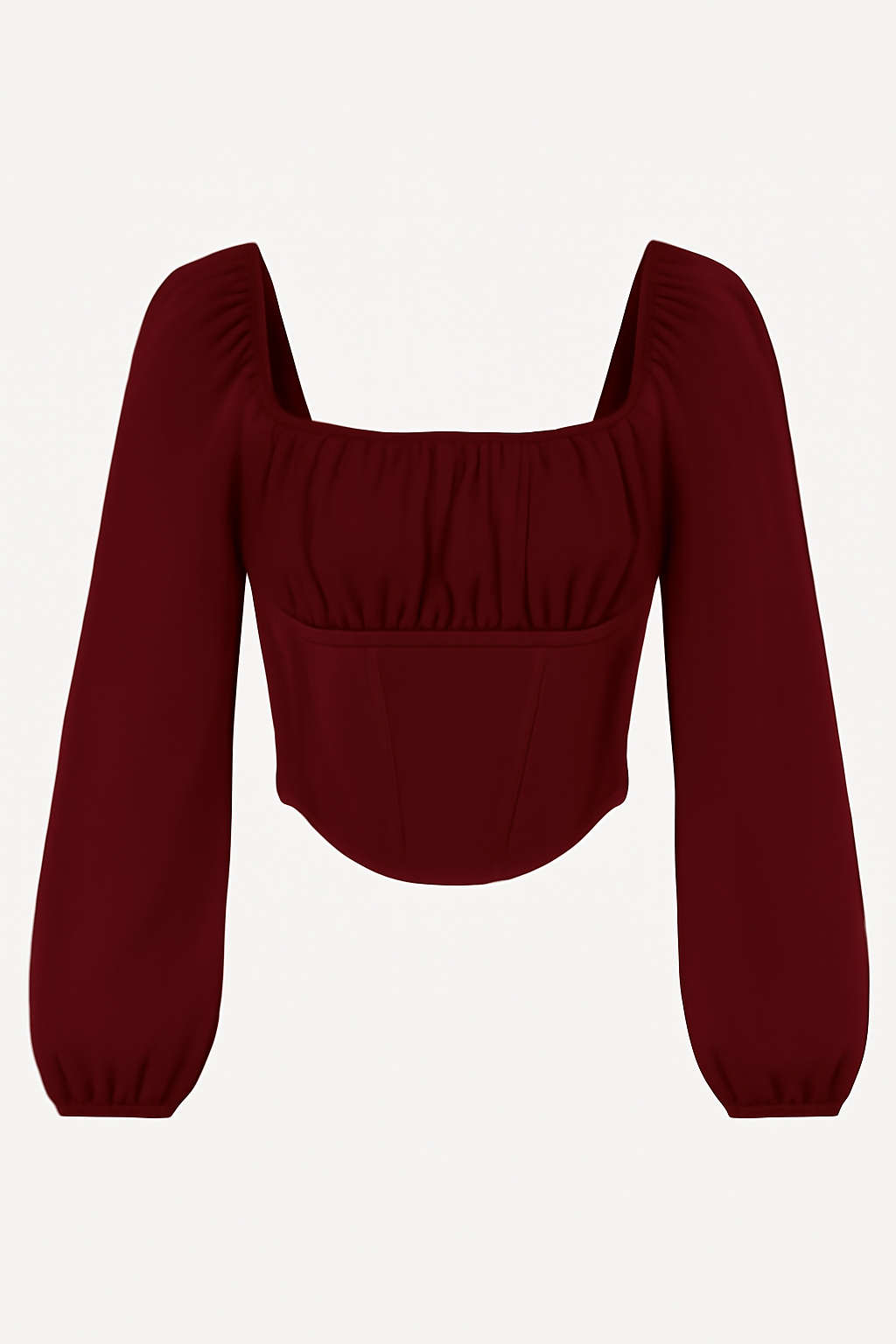 MAROON STYLISH CROP TOP