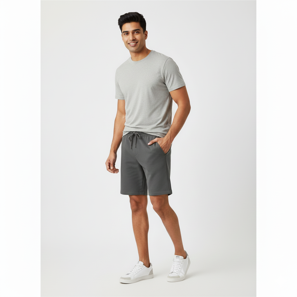 COTTON SHORT | STEEL GREY