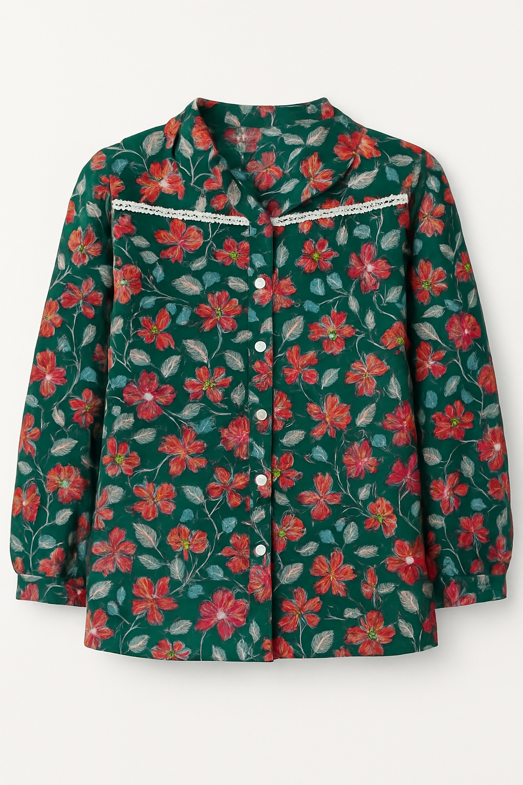 WOMEN FLORAL PRINT TUNIC TOP
