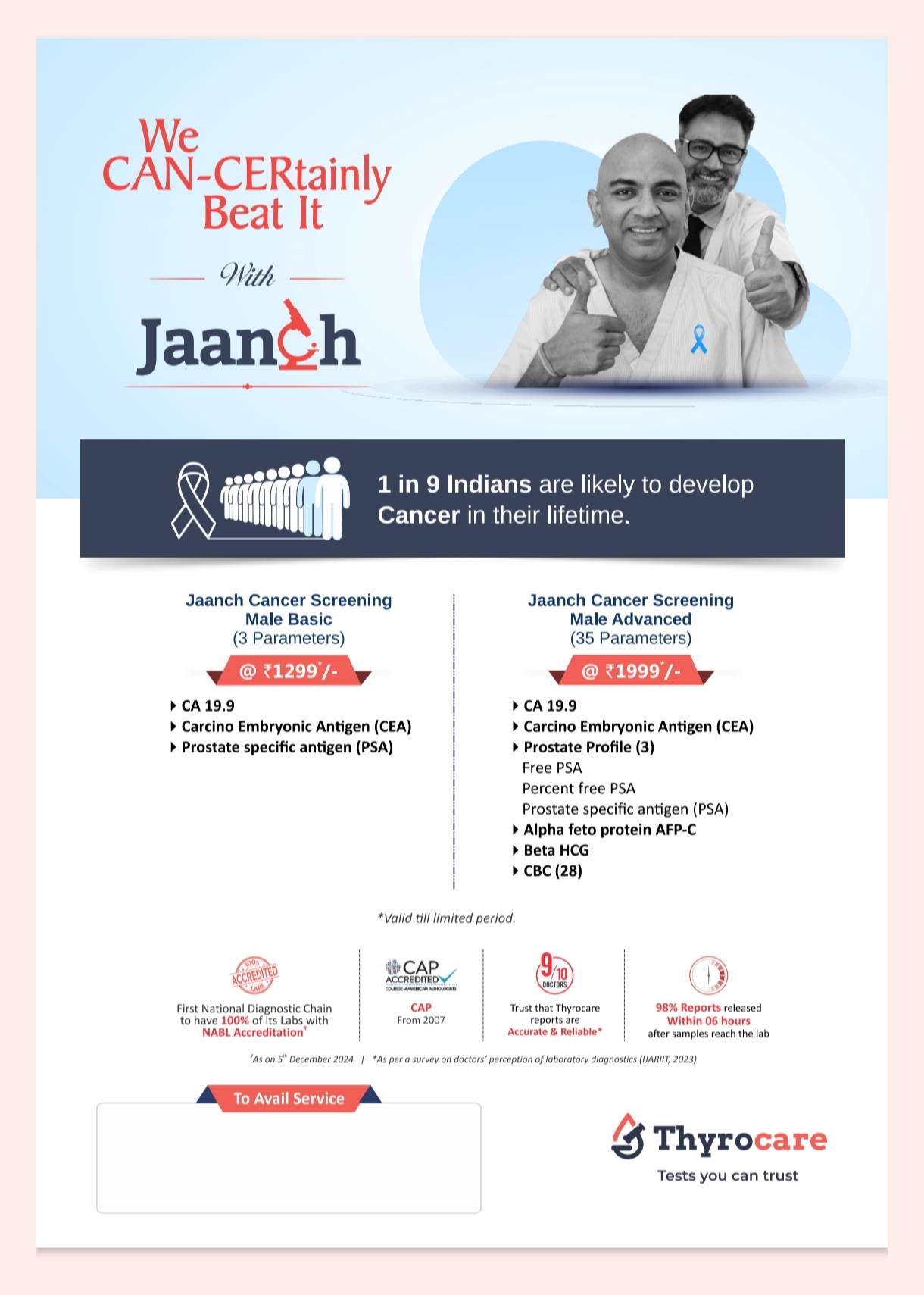 Jaanch Cancer Screening Panel