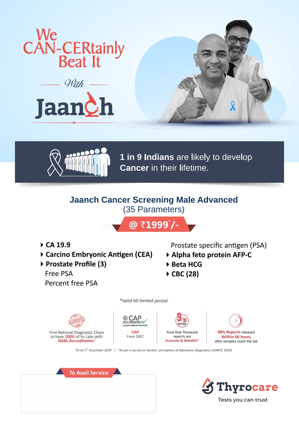 Jaanch Cancer Screening Male Advanced