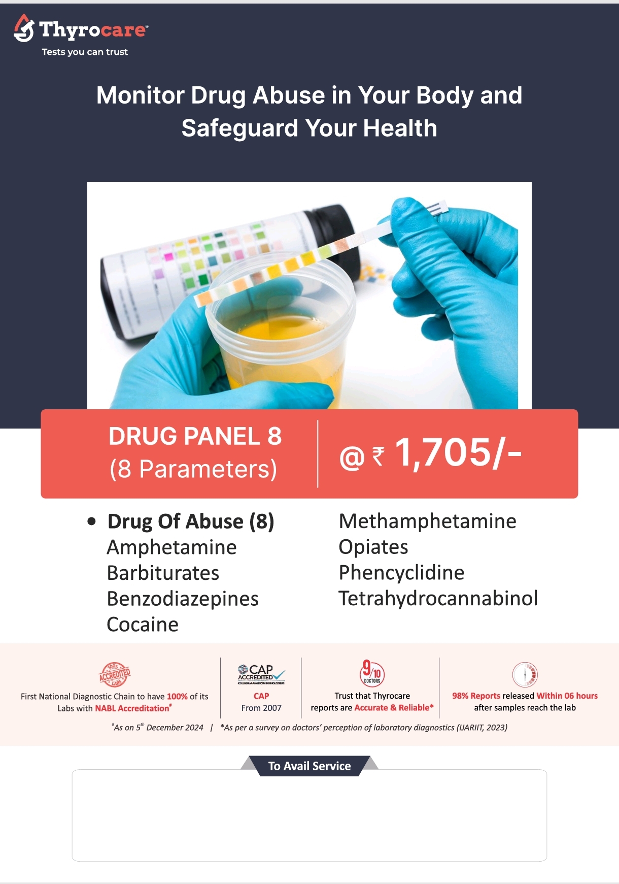 Drug Panel 8 (8 Parameters) - Drug Abuse Test
