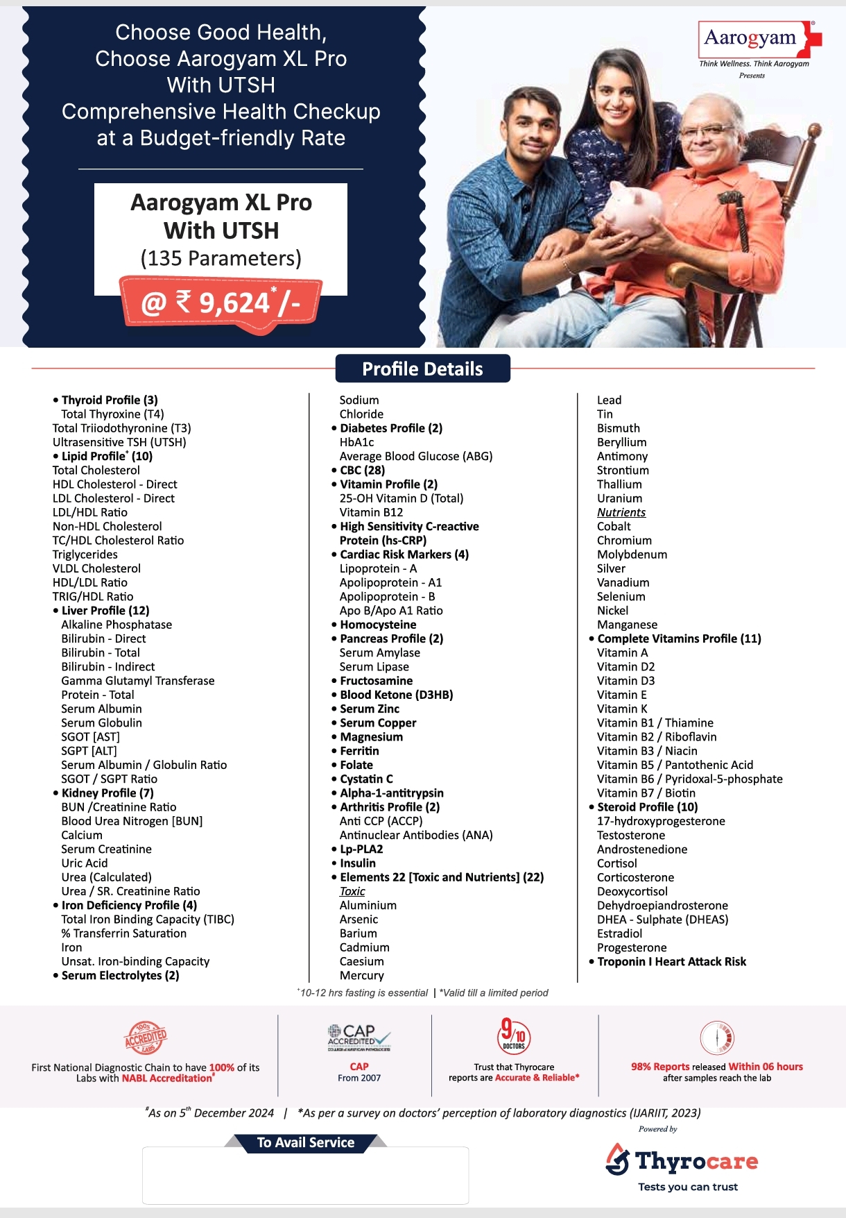 Aarogyam XL Pro With UTSH Health Checkup