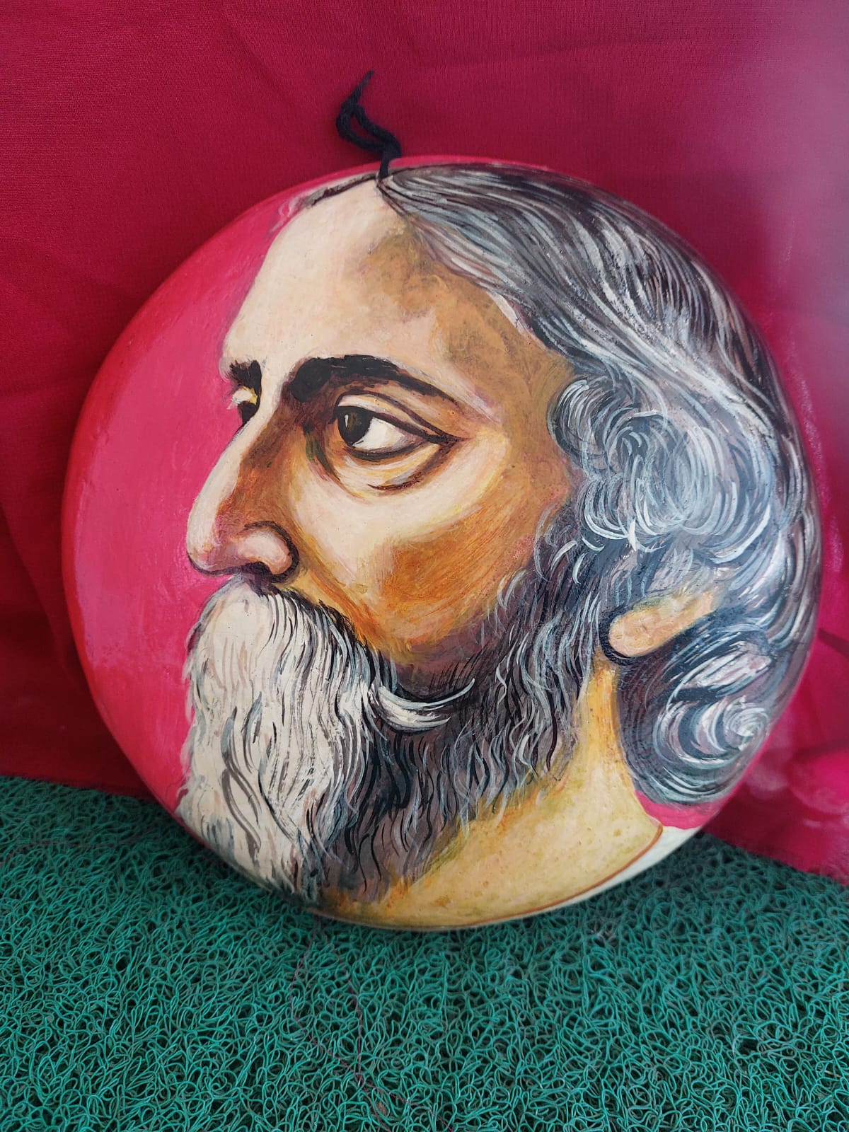 Hand-painted decorative wall plate