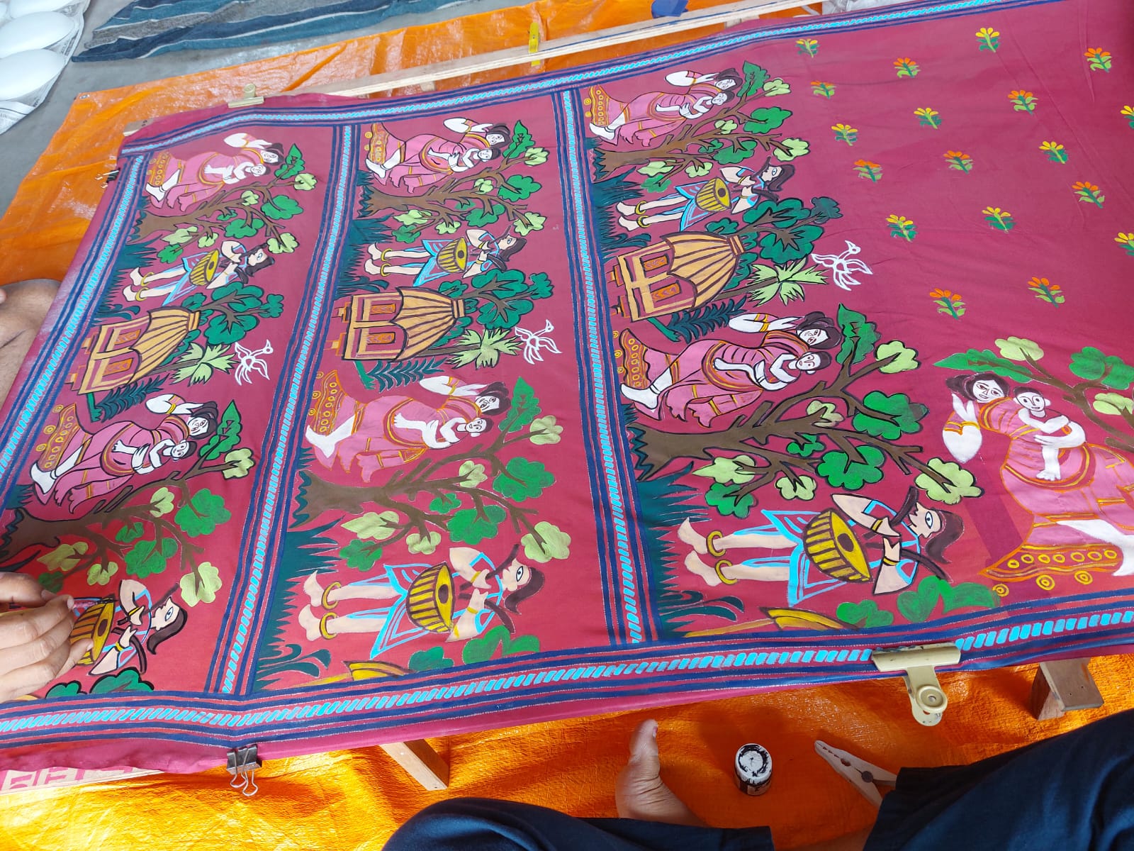 Handcrafted Madhubani Painting Textile