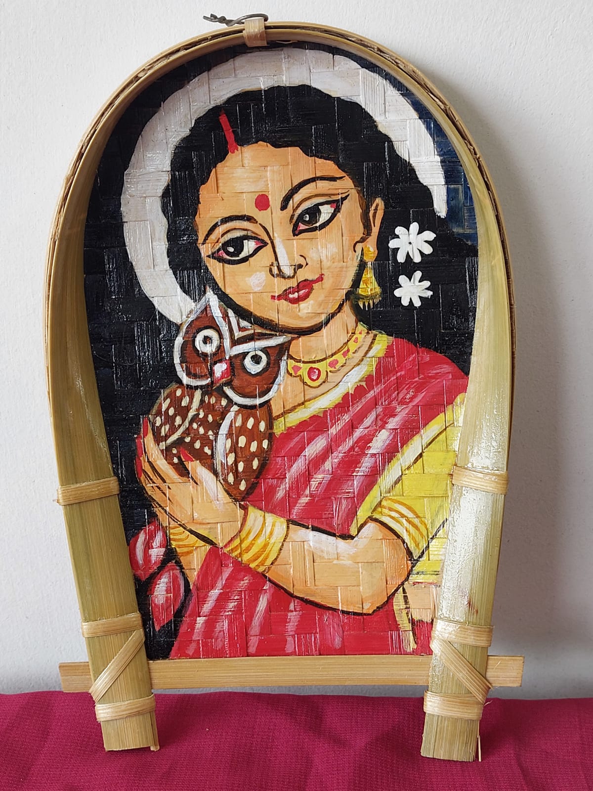 Handcrafted Laxmi Debi Bamboo Wall Art