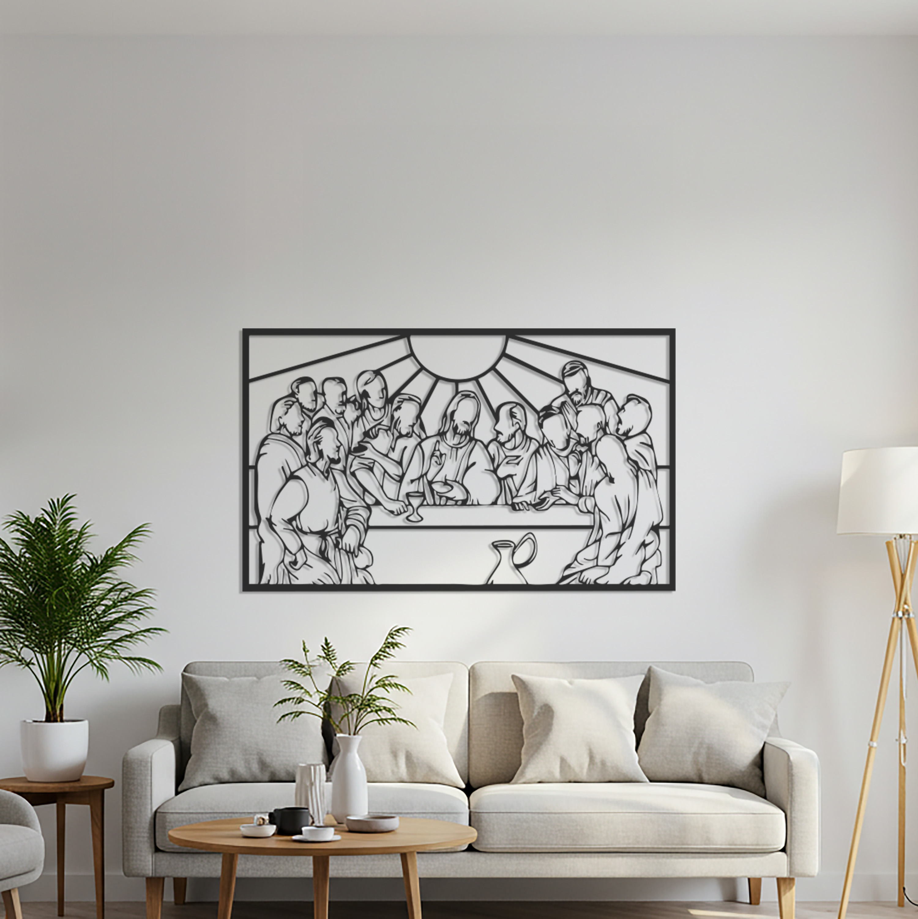 Modern Metal Last Supper Wall Art