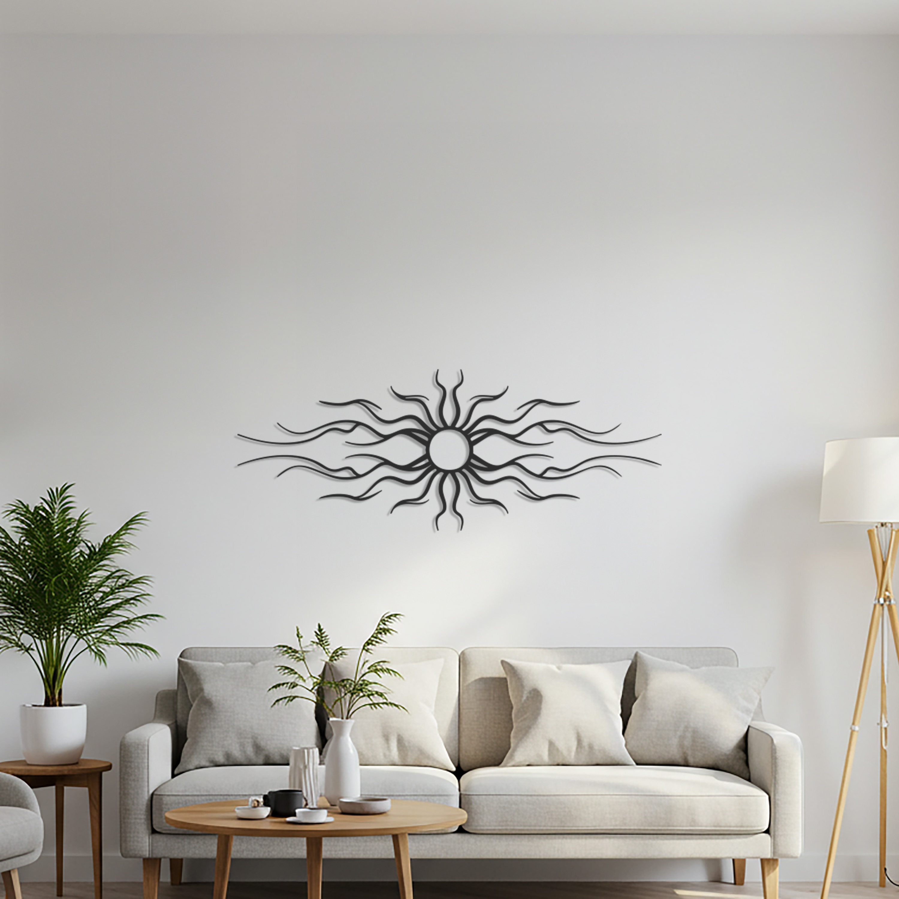 Modern Metal Sun Wall Art