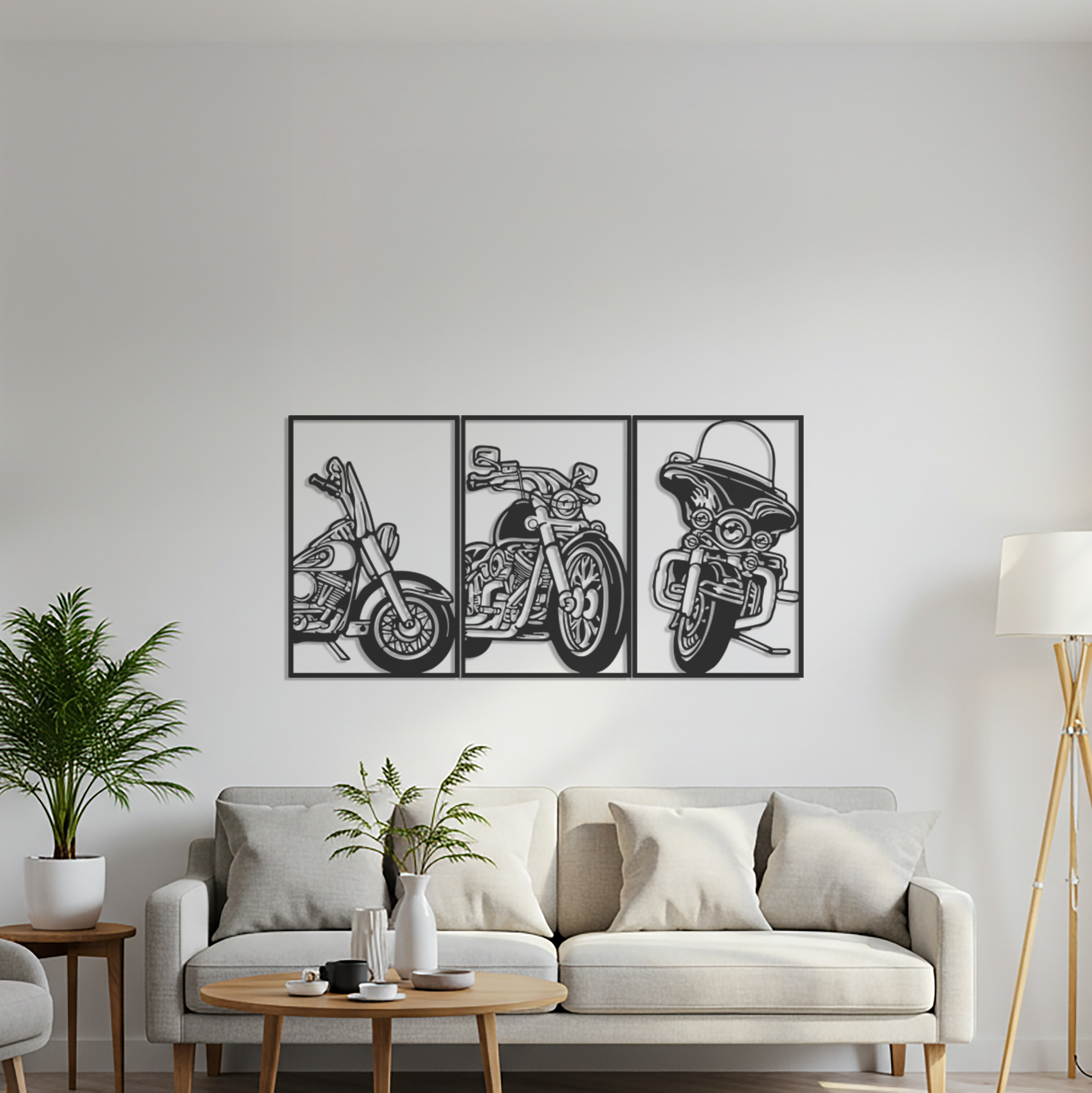 Motorcycle Wall Art Set