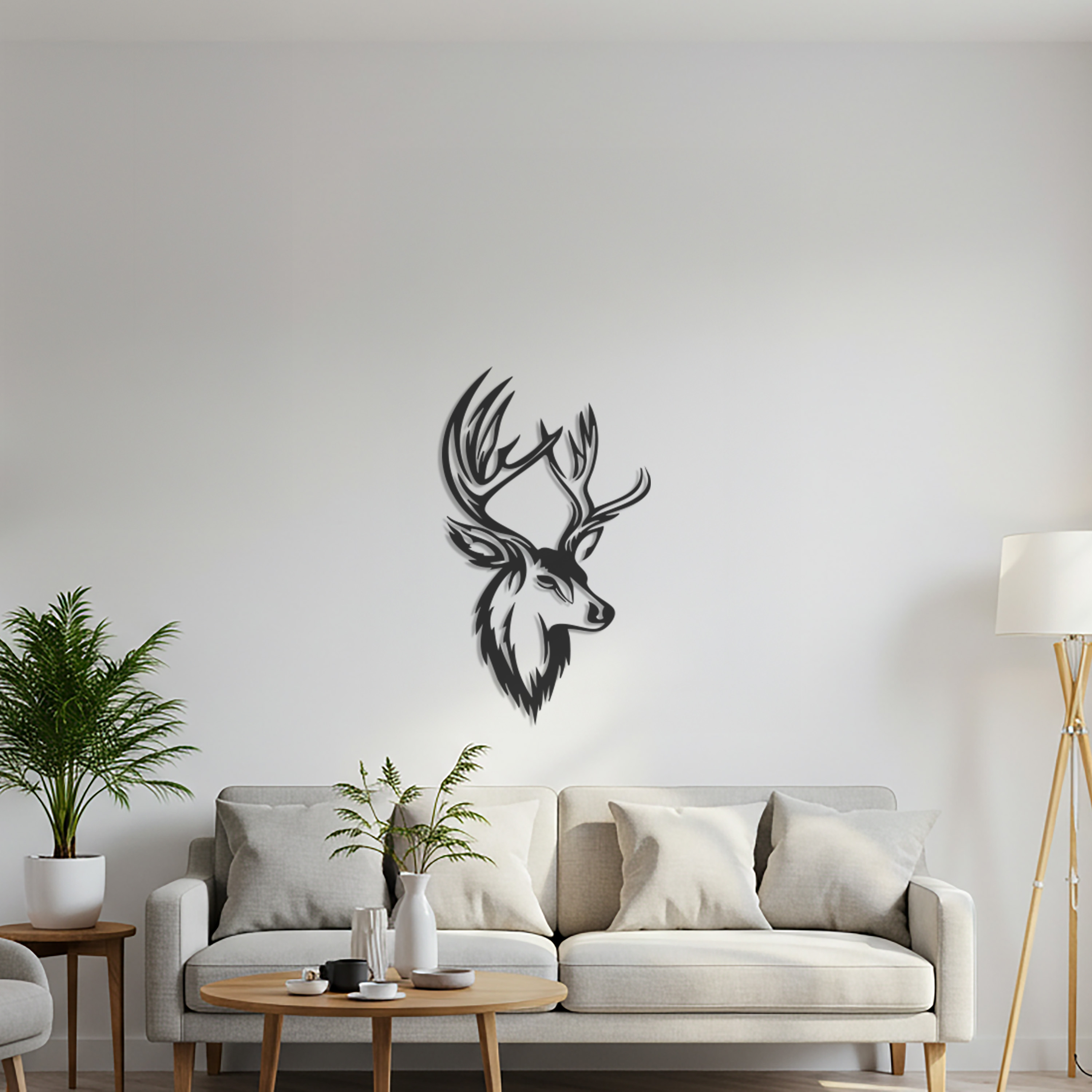 Metal Deer Head Wall Art