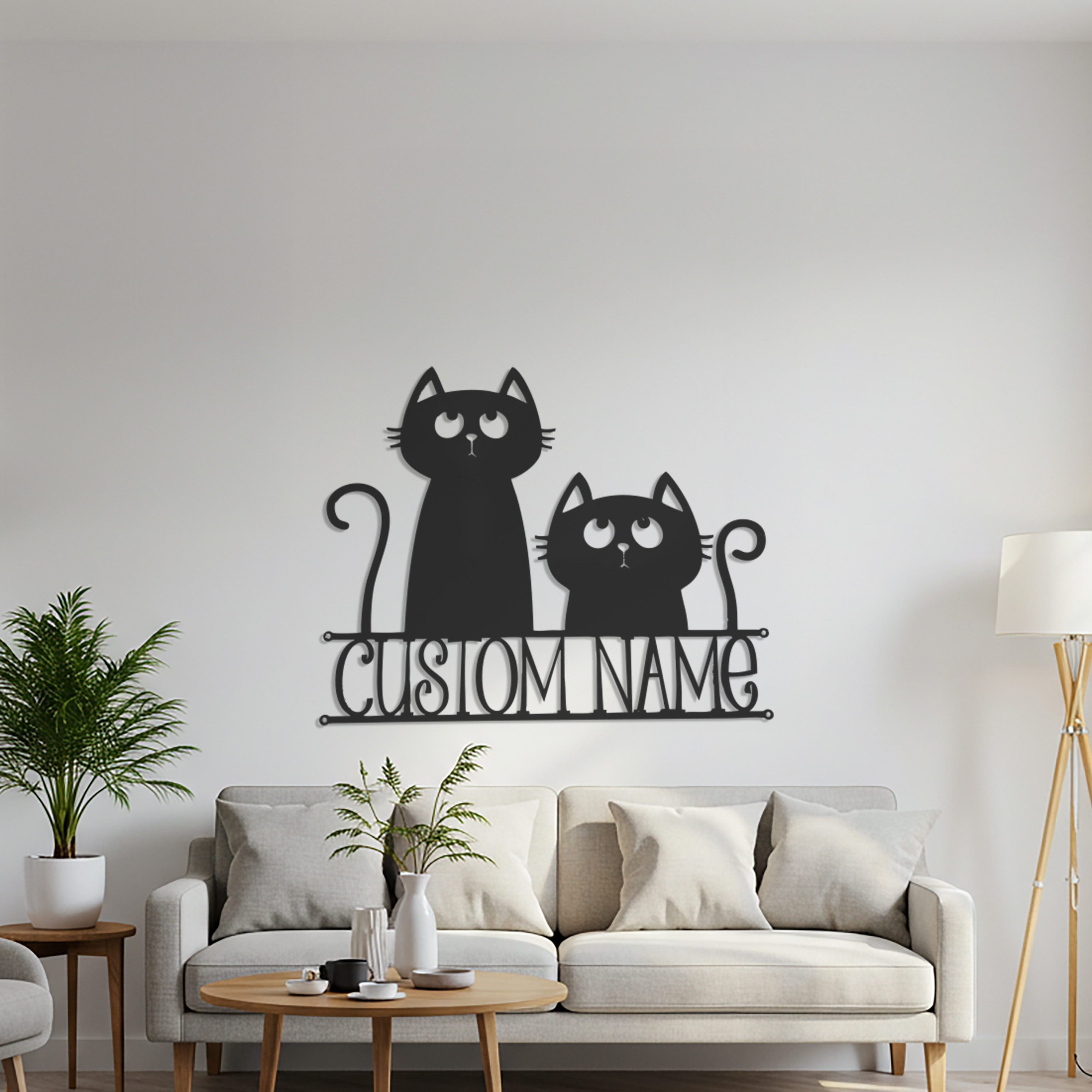 Custom Name Cat Wall Decor