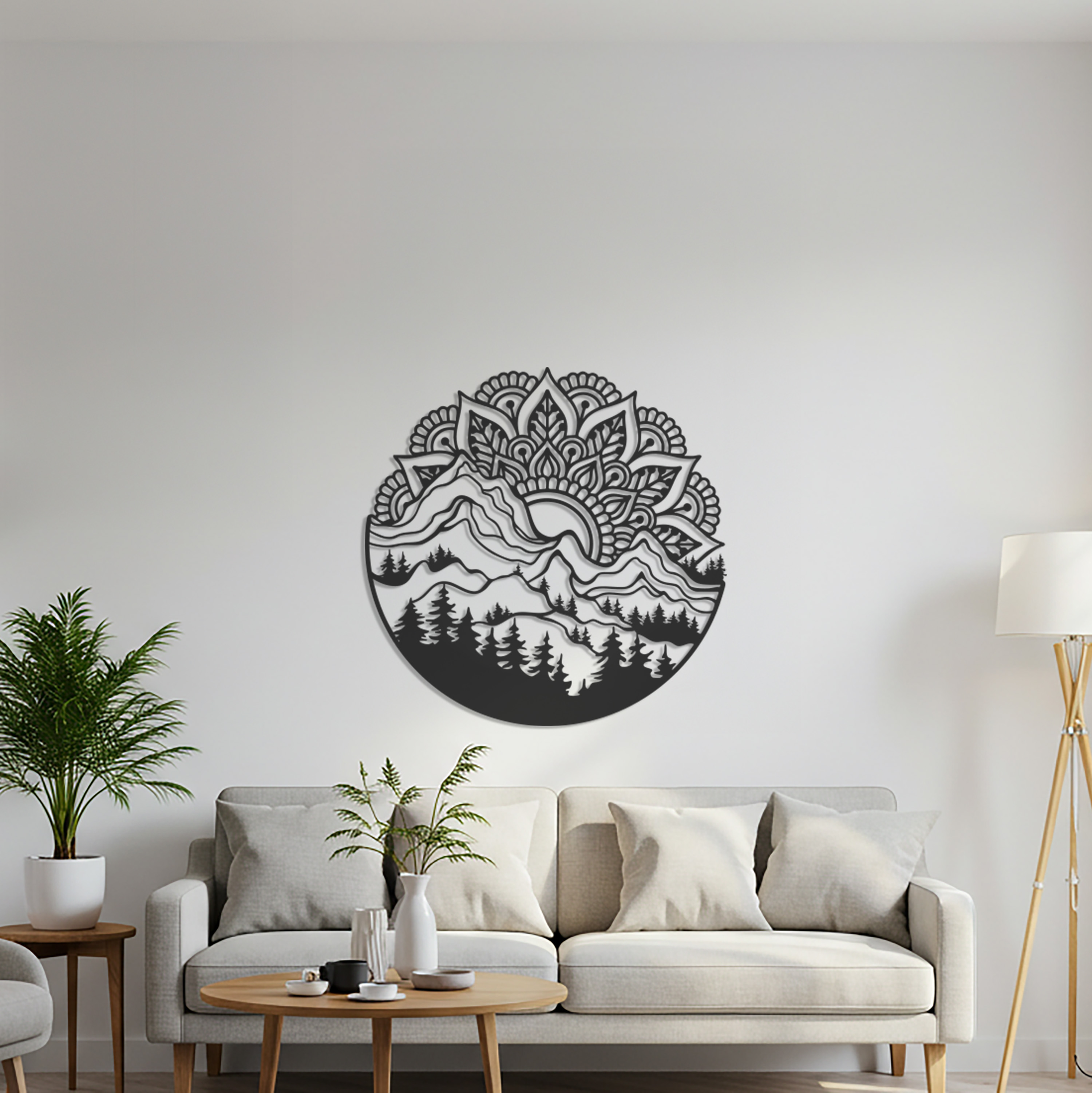 Mandala Mountain Wall Art