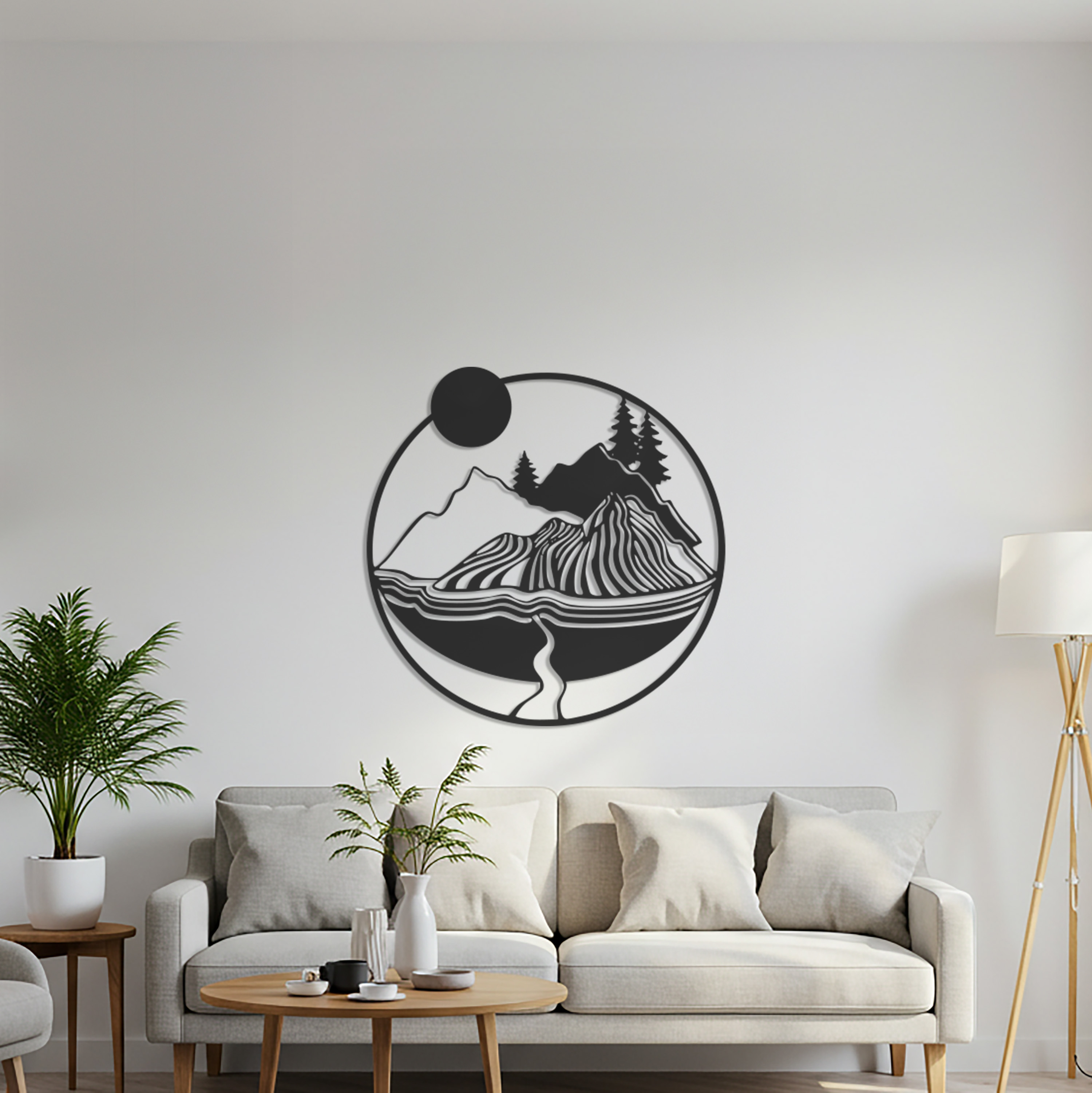 Mountain Landscape Metal Wall Art