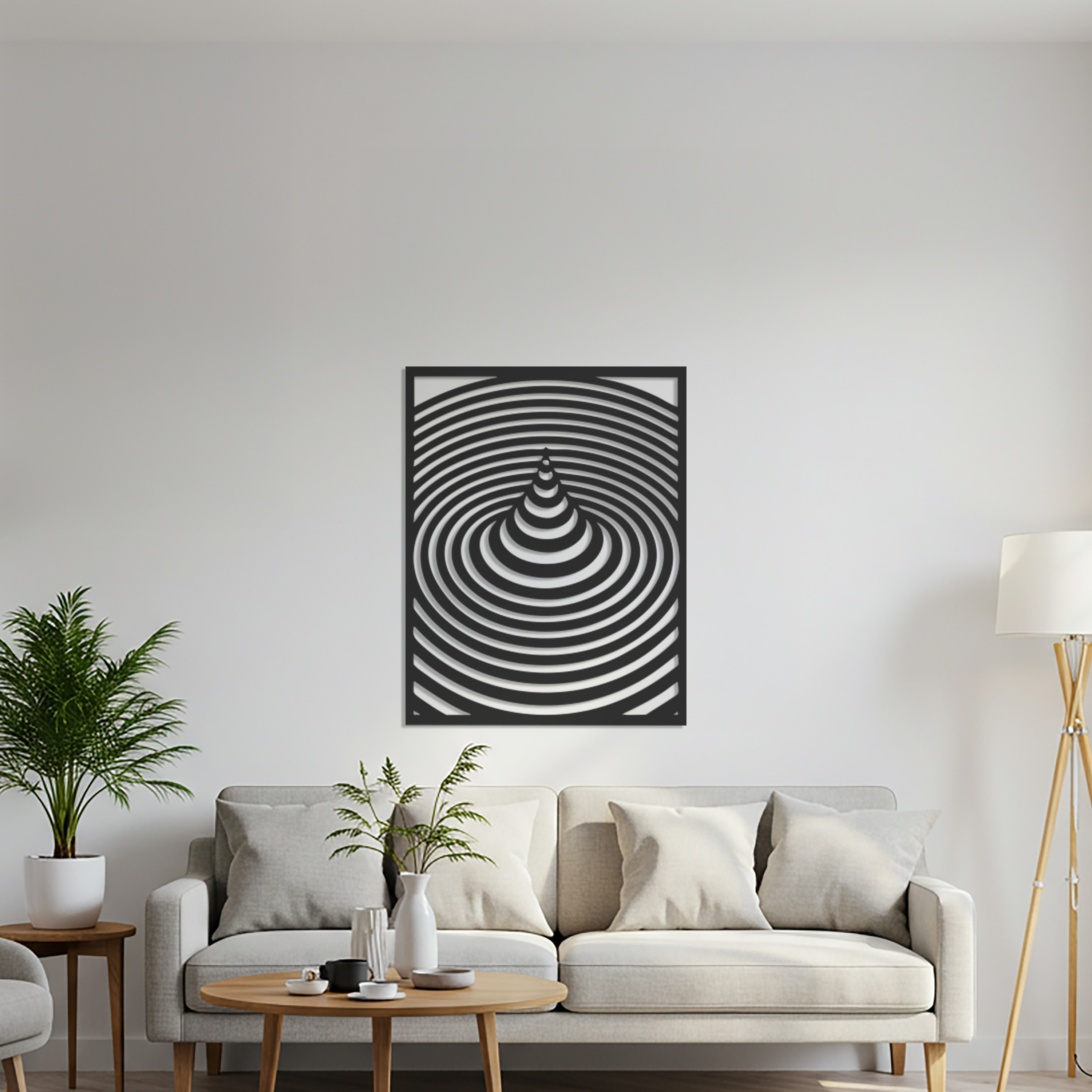 Abstract Spiral Metal Wall Art