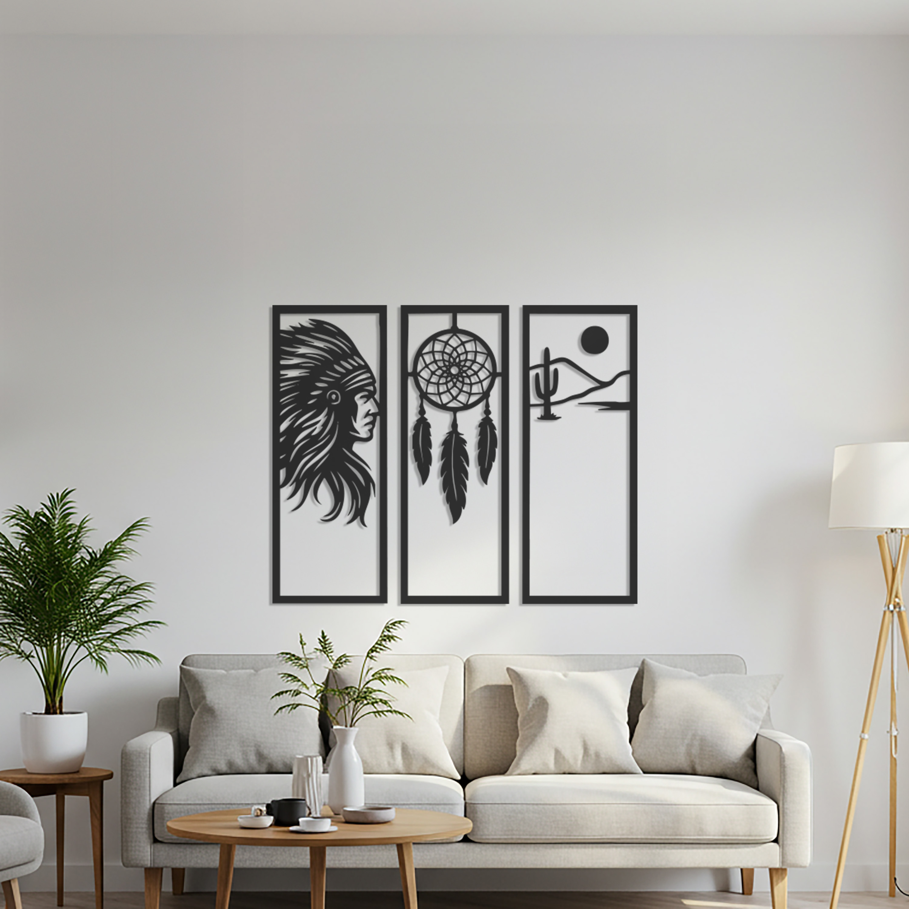 Tribal Wall Art Panel Set