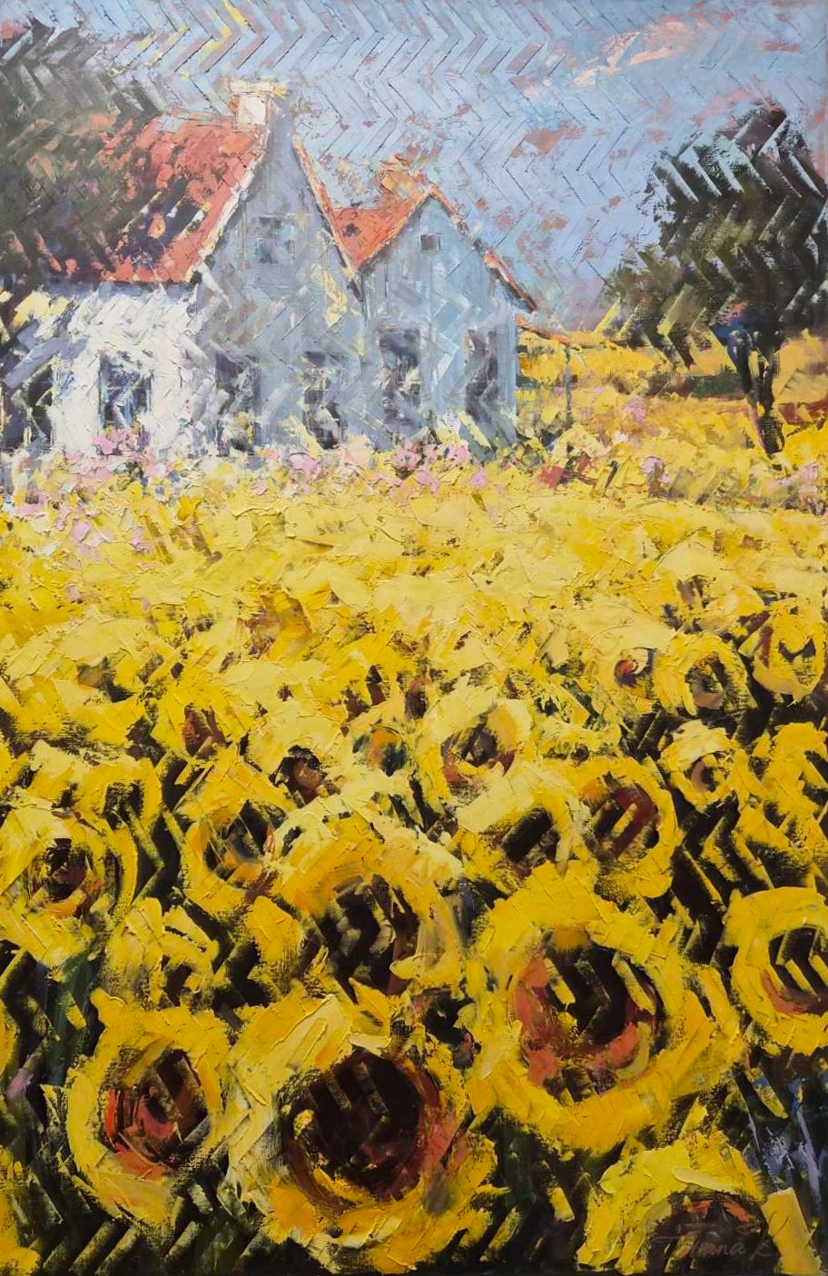 Tetiana Kozhushko, "Summers Last Gold", 80x120 cm, olja