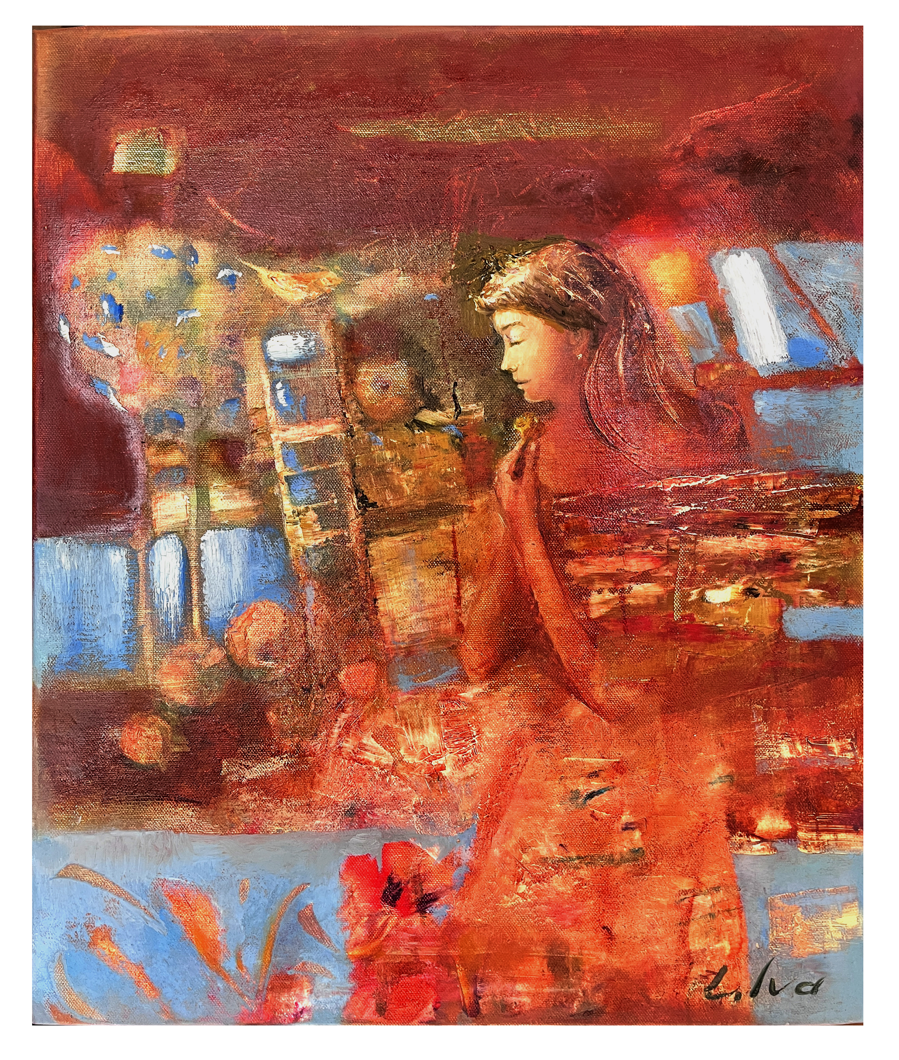 Elen Iv, "Sunset’s Embrace", 40x50 cm,  olja 