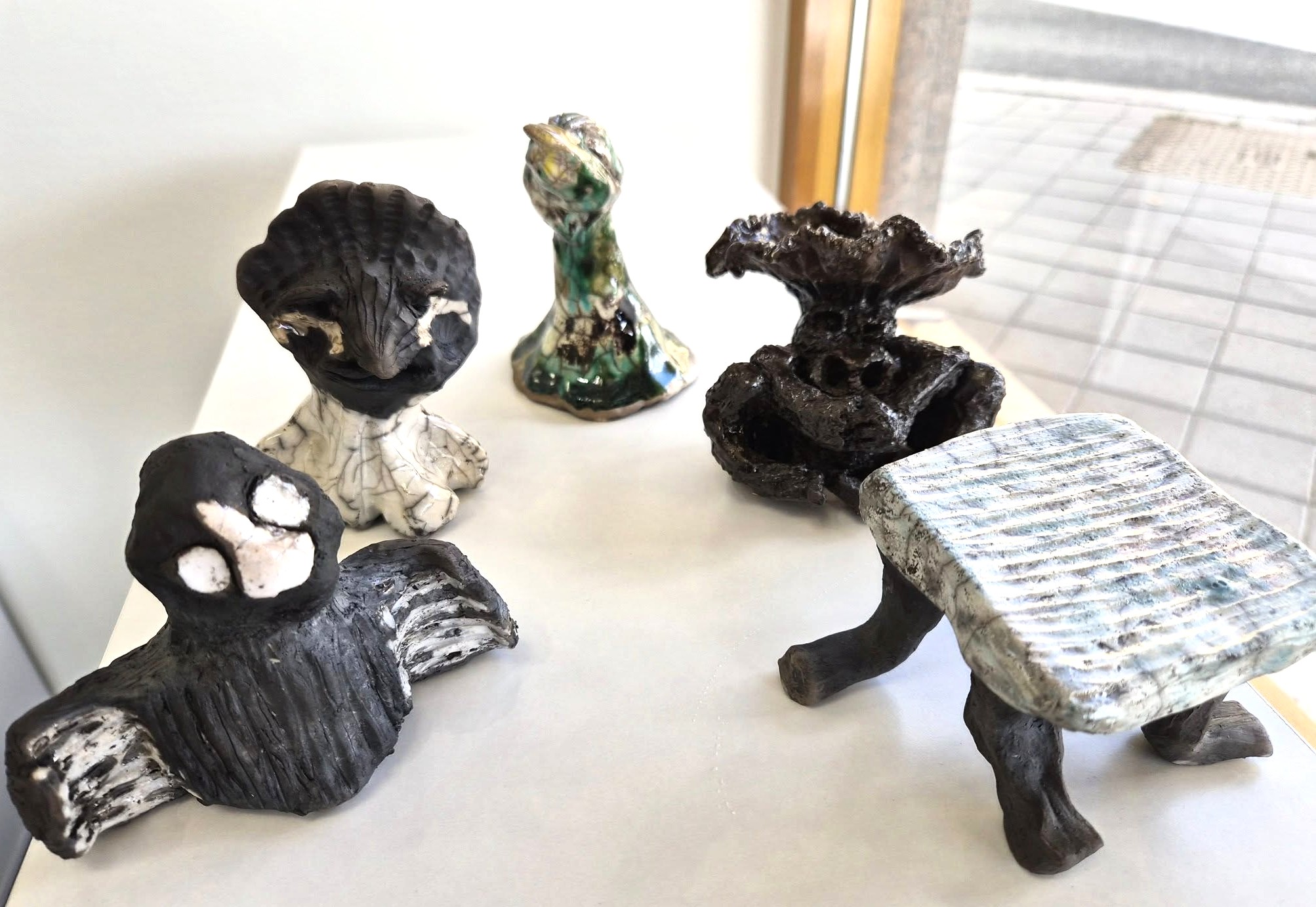 Aila Stefansdotter-Franck, "Uncanny Granny", 8x6x12 cm, raku