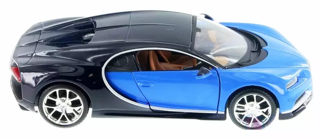 Blue Bugatti Chiron, Diecast Car1/24 Maisto New