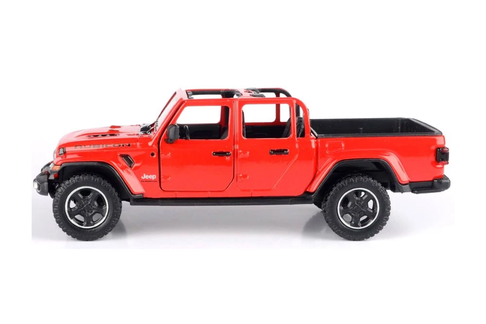 2021 Red Jeep Gladiator Rubicon Pickup Open Top 1/27 Diecast Motor Max New
