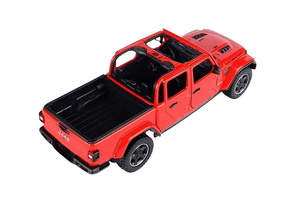 2021 Red Jeep Gladiator Rubicon Pickup Open Top 1/27 Diecast Motor Max New