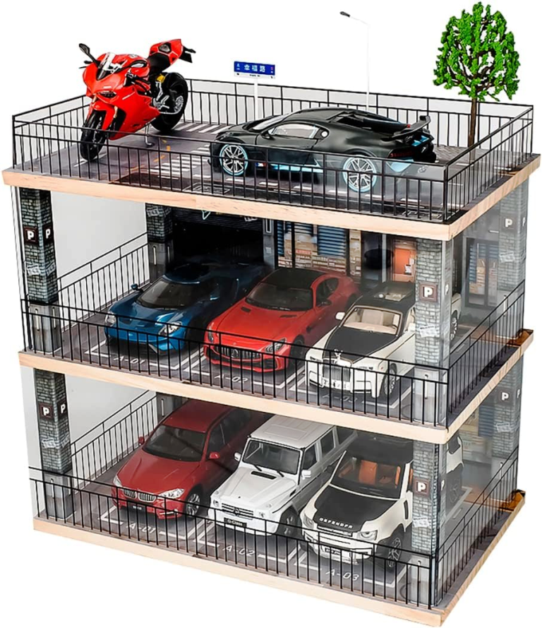 1:24 Scale New Diecast Model Car Display Cabinet with USB, Made of Wood and Acrylic New