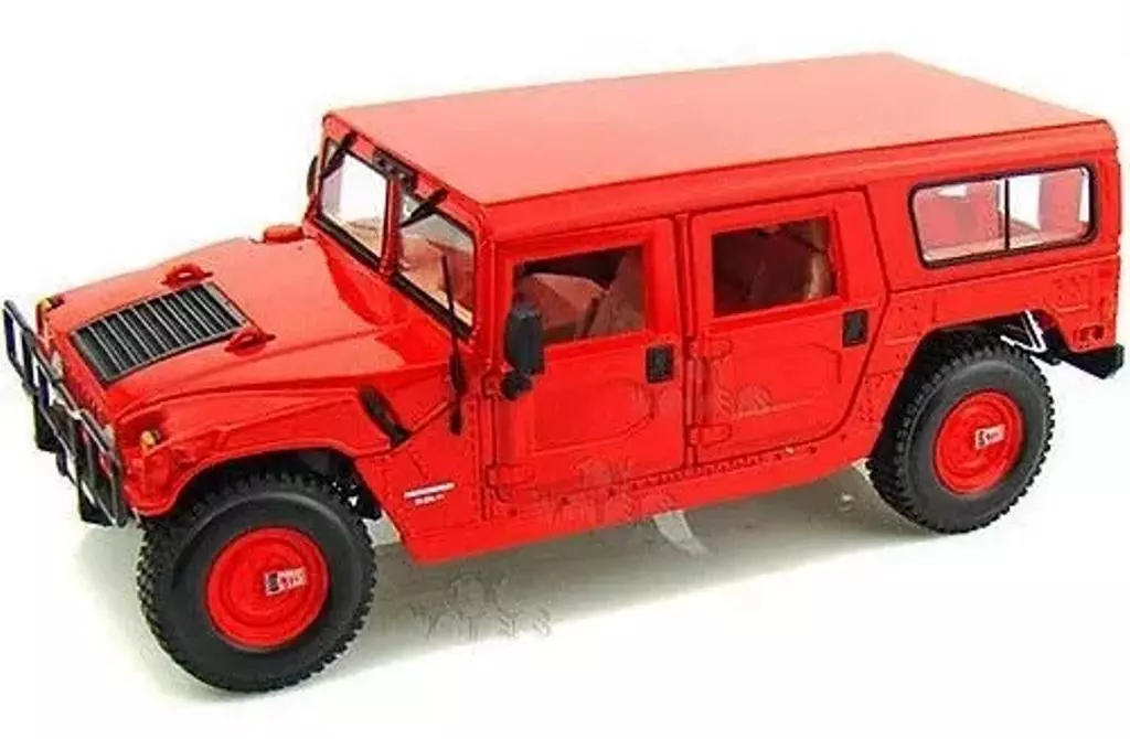 1:27 Maisto Orange/Red Hummer H1 4 Door Wagon Diecast New