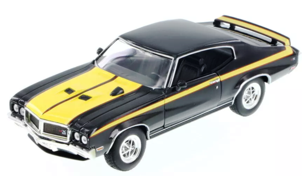 1970 Black Buick GSX Hardtop Diecast Car 1/24 Welly New
