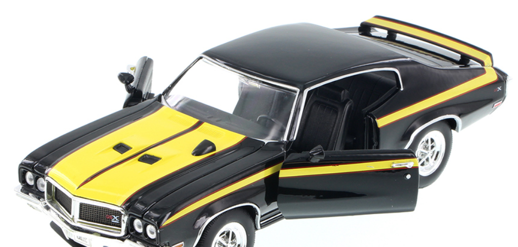 1970 Black Buick GSX Hardtop Diecast Car 1/24 Welly New