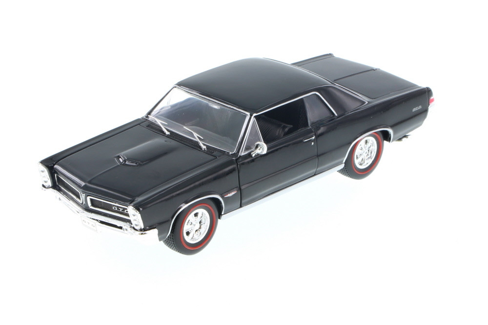 Black 1965 Pontiac GTO Diecast Car 1/24 Welly New