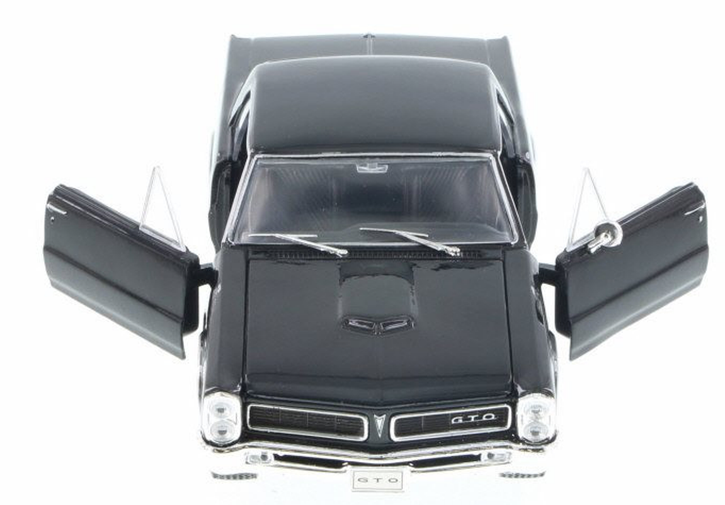 Black 1965 Pontiac GTO Diecast Car 1/24 Welly New