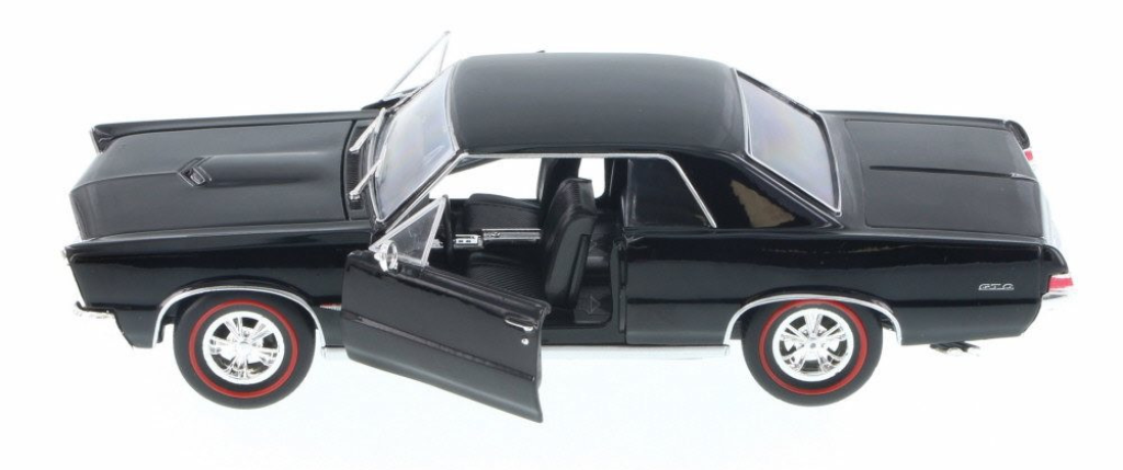 Black 1965 Pontiac GTO Diecast Car 1/24 Welly New