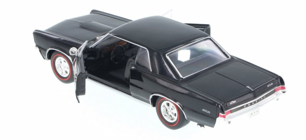 Black 1965 Pontiac GTO Diecast Car 1/24 Welly New