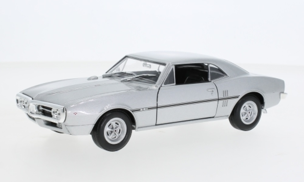 Silver 1967 Pontiac Firebird Diecast Car 1/24 Welly New 