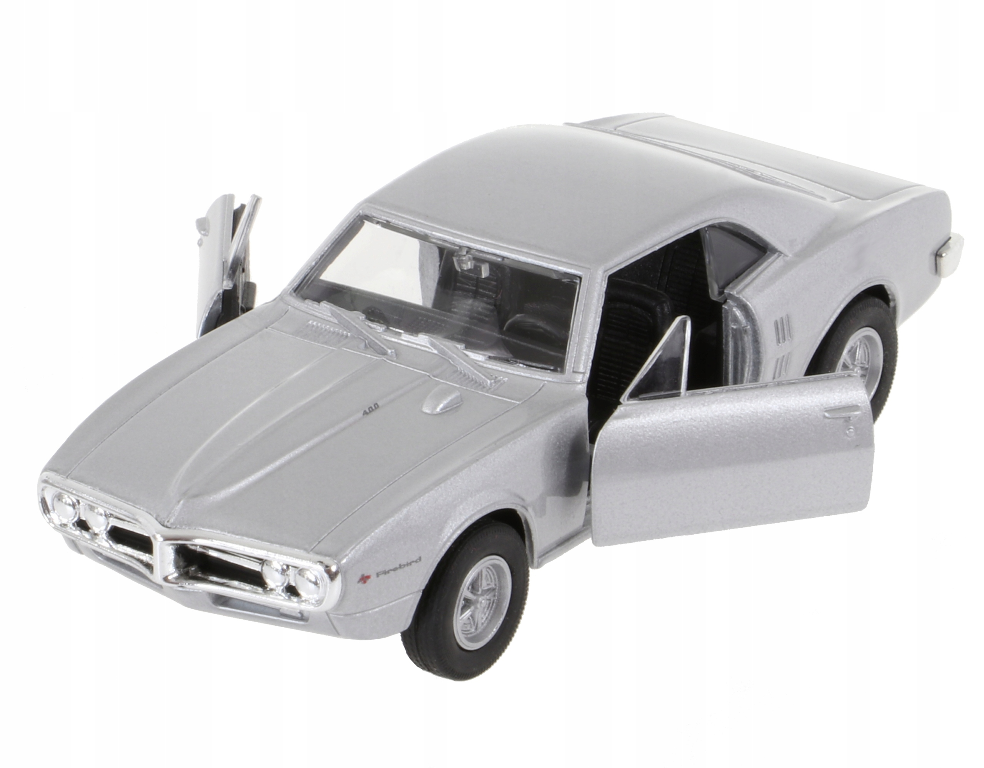 Silver 1967 Pontiac Firebird Diecast Car 1/24 Welly New 