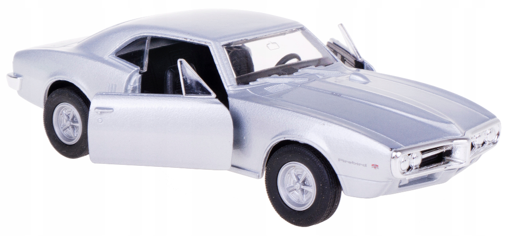 Silver 1967 Pontiac Firebird Diecast Car 1/24 Welly New 