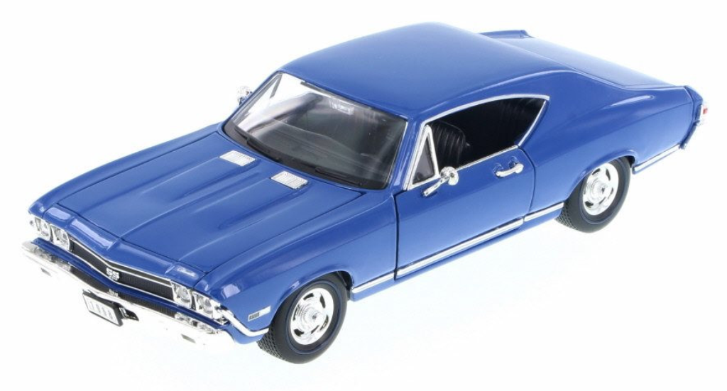 Blue 1968 Chevy Chevelle Diecast Car 1/24 Welly New