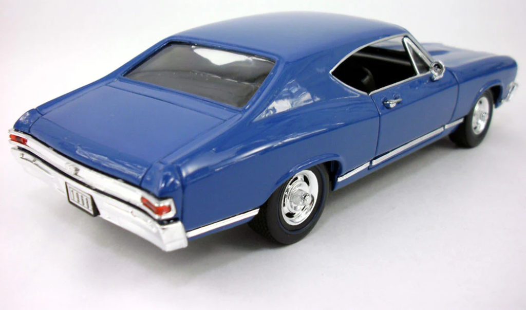 Blue 1968 Chevy Chevelle Diecast Car 1/24 Welly New