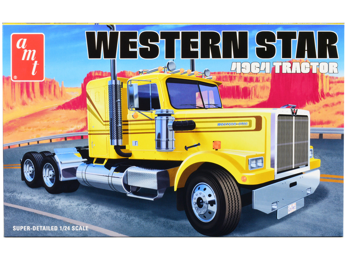 Brand new 1/24 scale plastic model kit of Western Star 4964 Truck Tractor