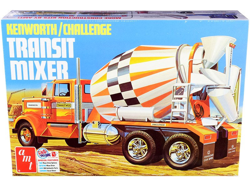 Brand new 1/25 scale plastic model kit of Kenworth / Challenge Transit Cement Mixer Truck