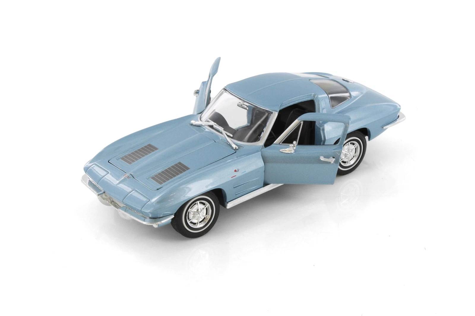 Diecast 1963 Blue Chevy Corvette Welly 1/24 New
