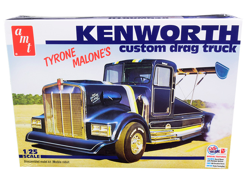 Brand new 1/25 scale plastic model kit of Tyrone Malone's Kenworth Custom Drag Truck