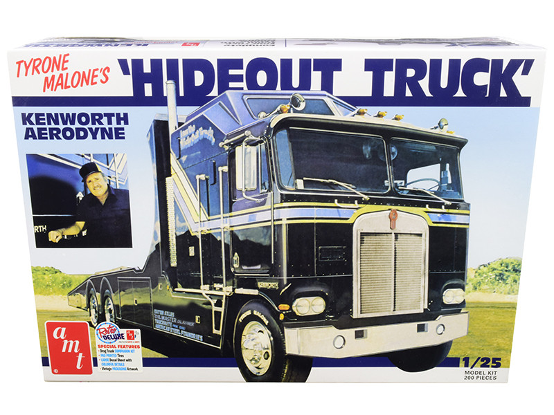 Brand new 1/25 scale plastic model kit of Tyrone Malone's Kenworth Aerodyne "Hideout Truck"